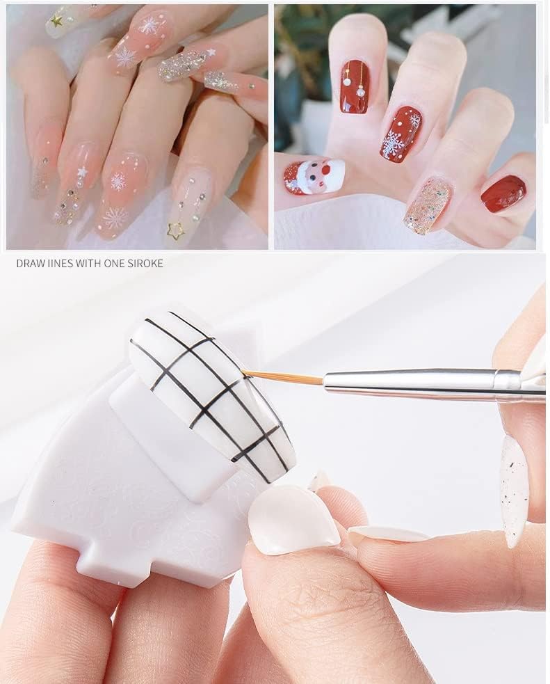 NBHS 6pcs Nail Art Brushes Set – Gel Extension, Liner & Painting Tools