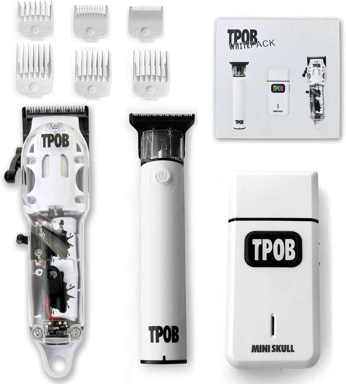TPOB Slime 2 Professional Cordless Hair Clippers – White Pack NBHS