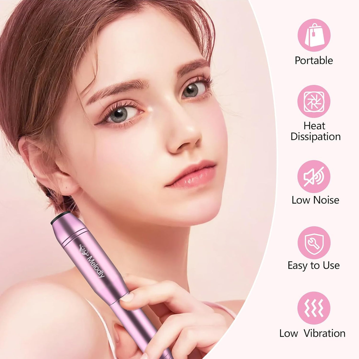 NBHS Electric Nail Drill – Portable USB Nail File Kit with Drill Bits