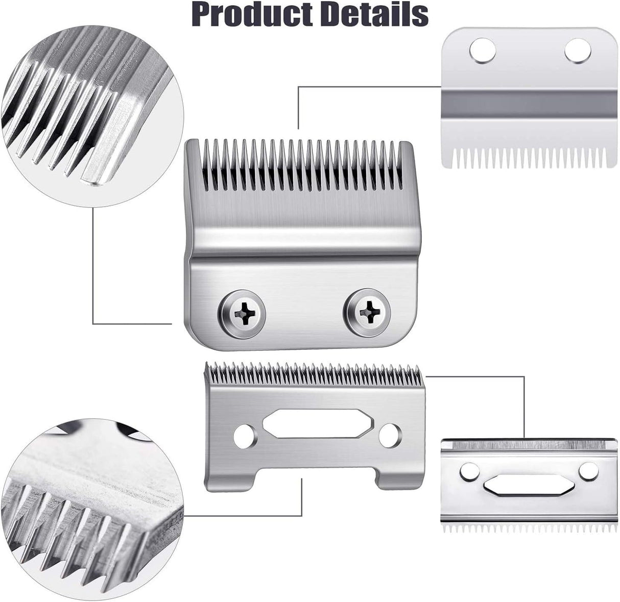 Universal Clipper Replacement Blades 2pcs – Fits Wahl Andis Babyliss