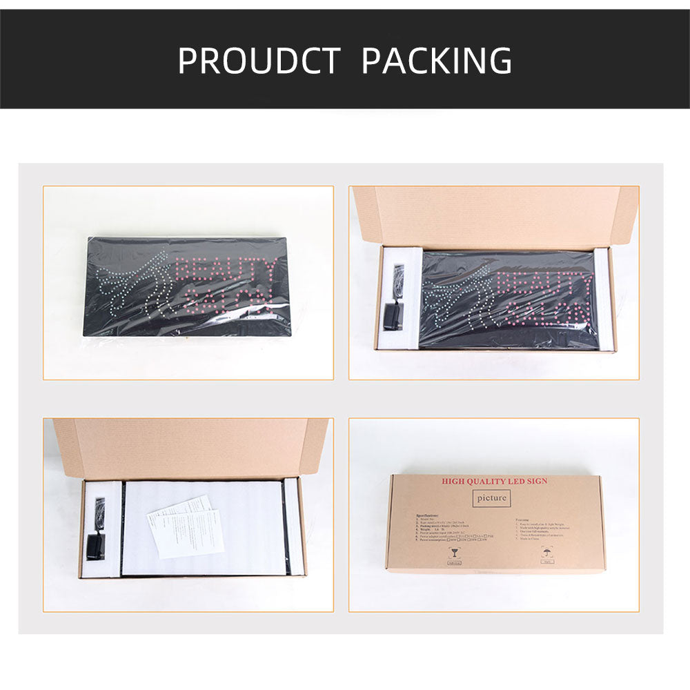 9x19 Inch LED Sign Light Box – Custom Company Logo Display, OPEN/CLOSED Advertising Board