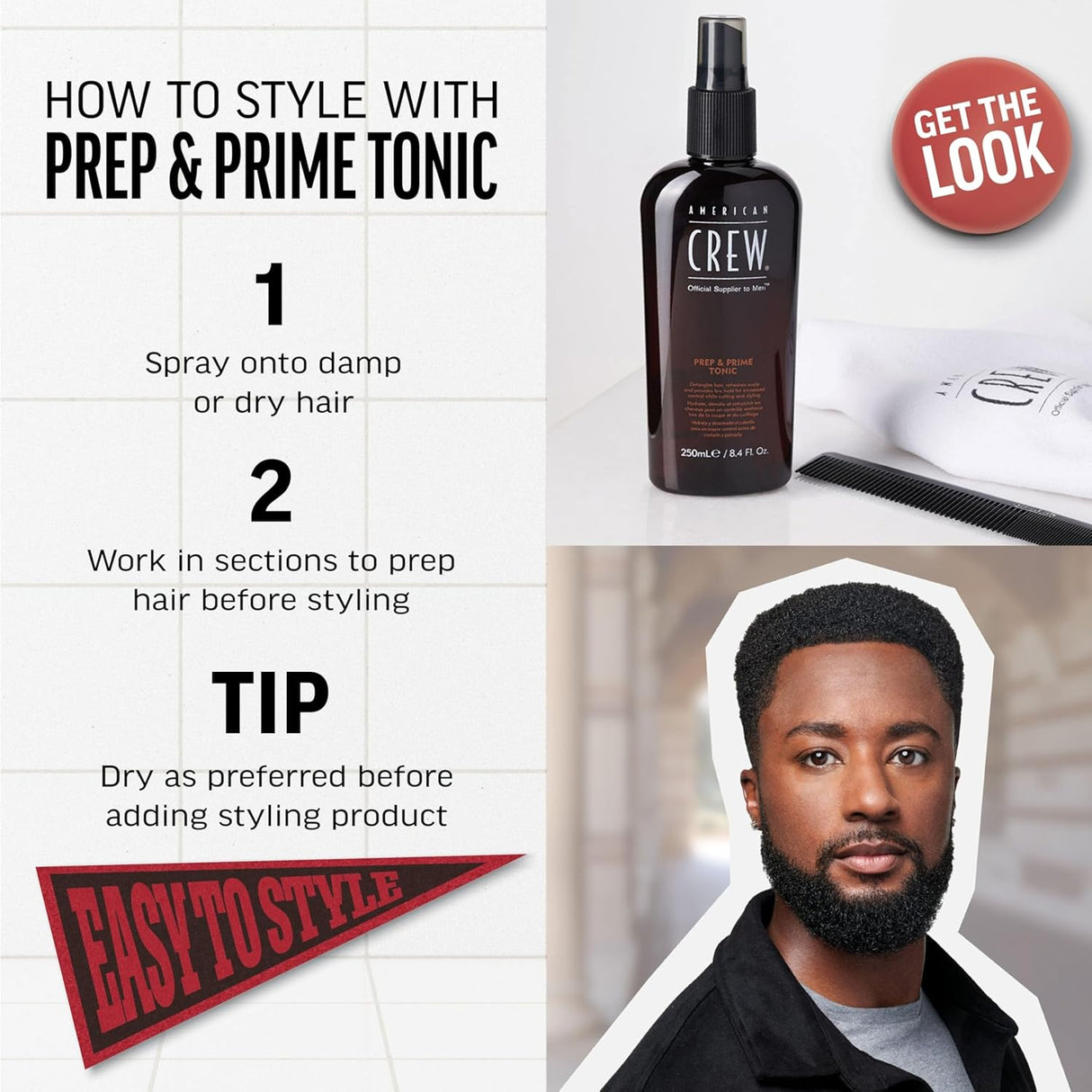 American Crew Prep & Prime Tonic – 250ml