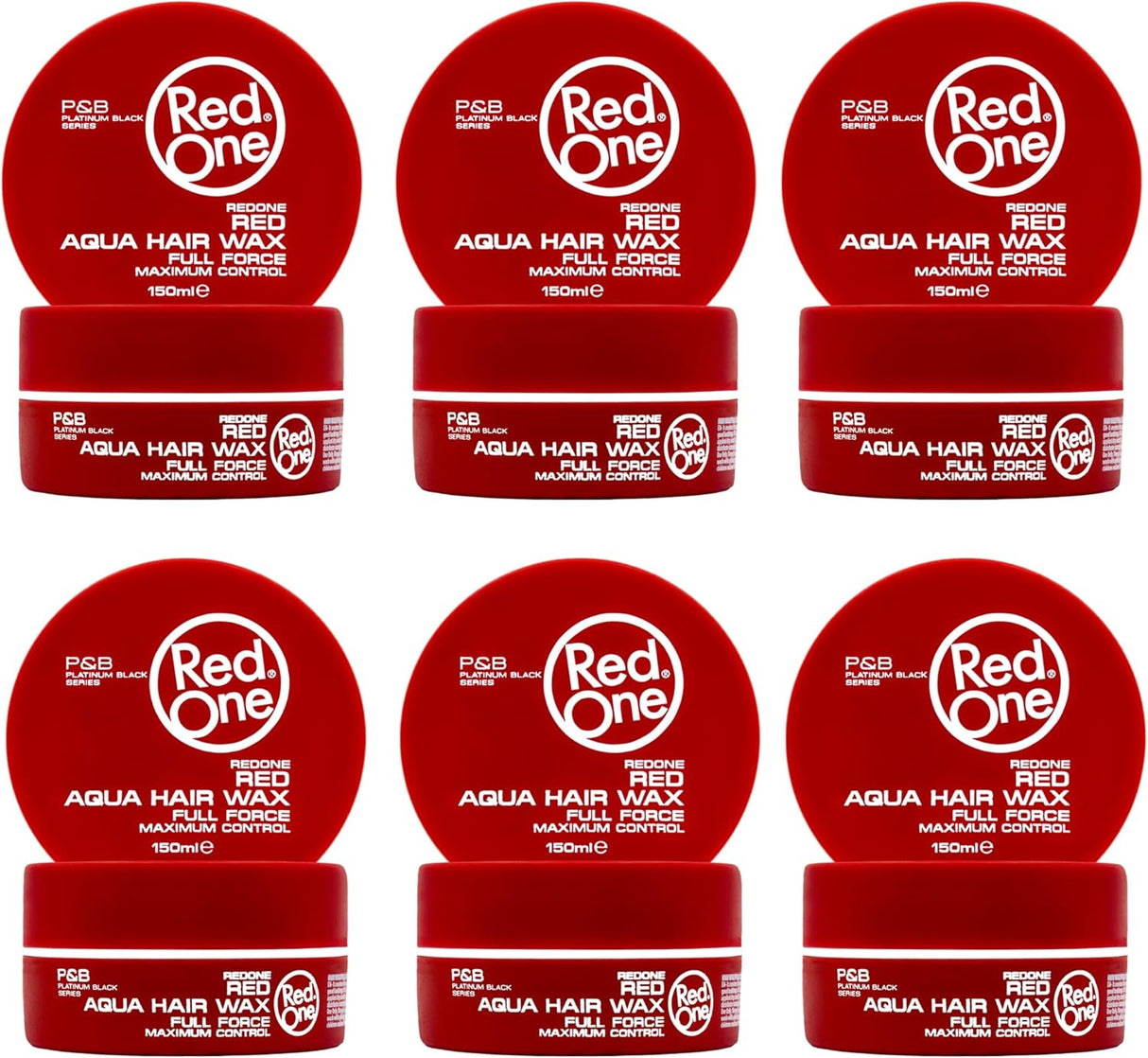6x RedOne Red Hairstyling Wax full force Red One 150ml