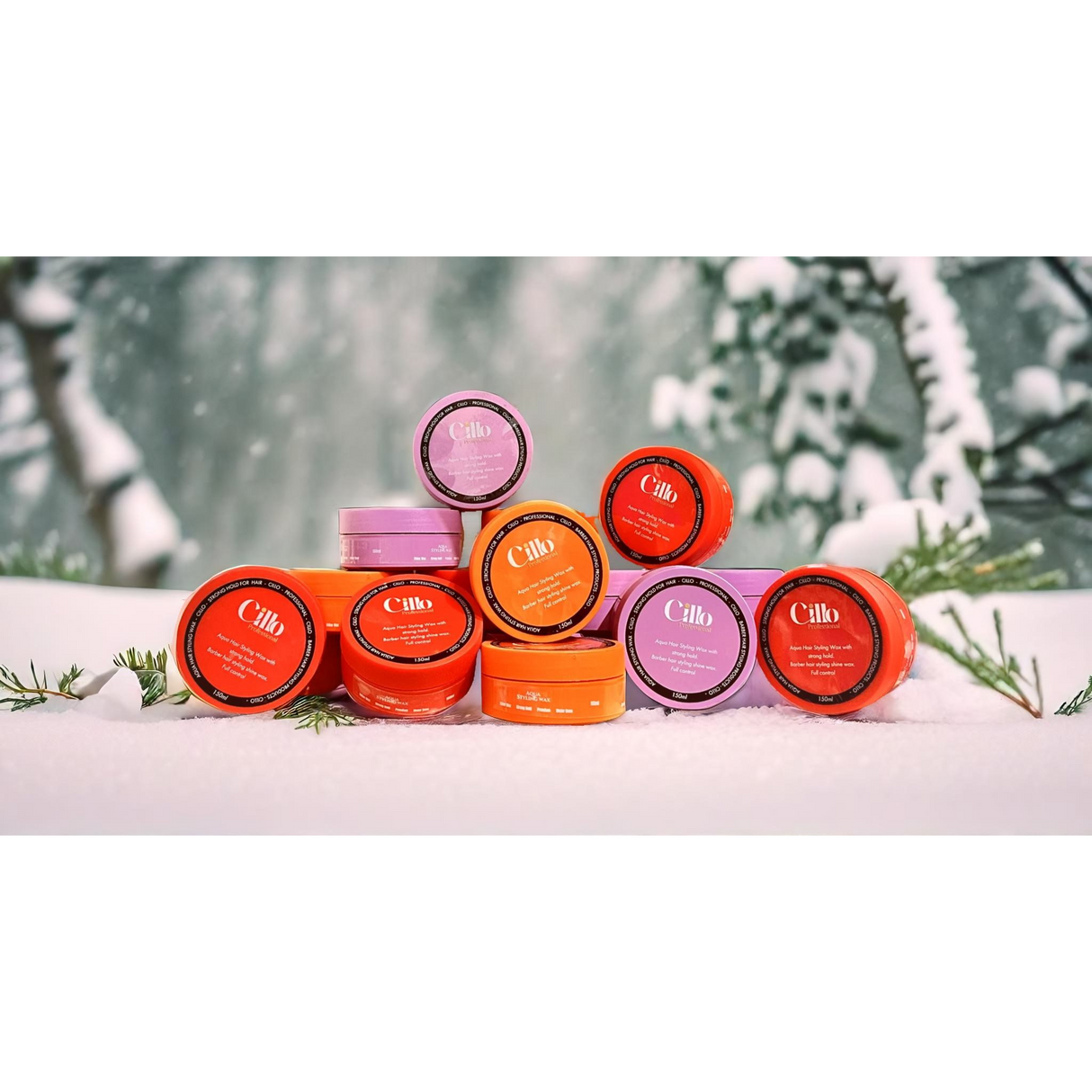 Cillo Hair Styling Aqua Wax – 150ml Red for Strong Hold & Sleek Finish