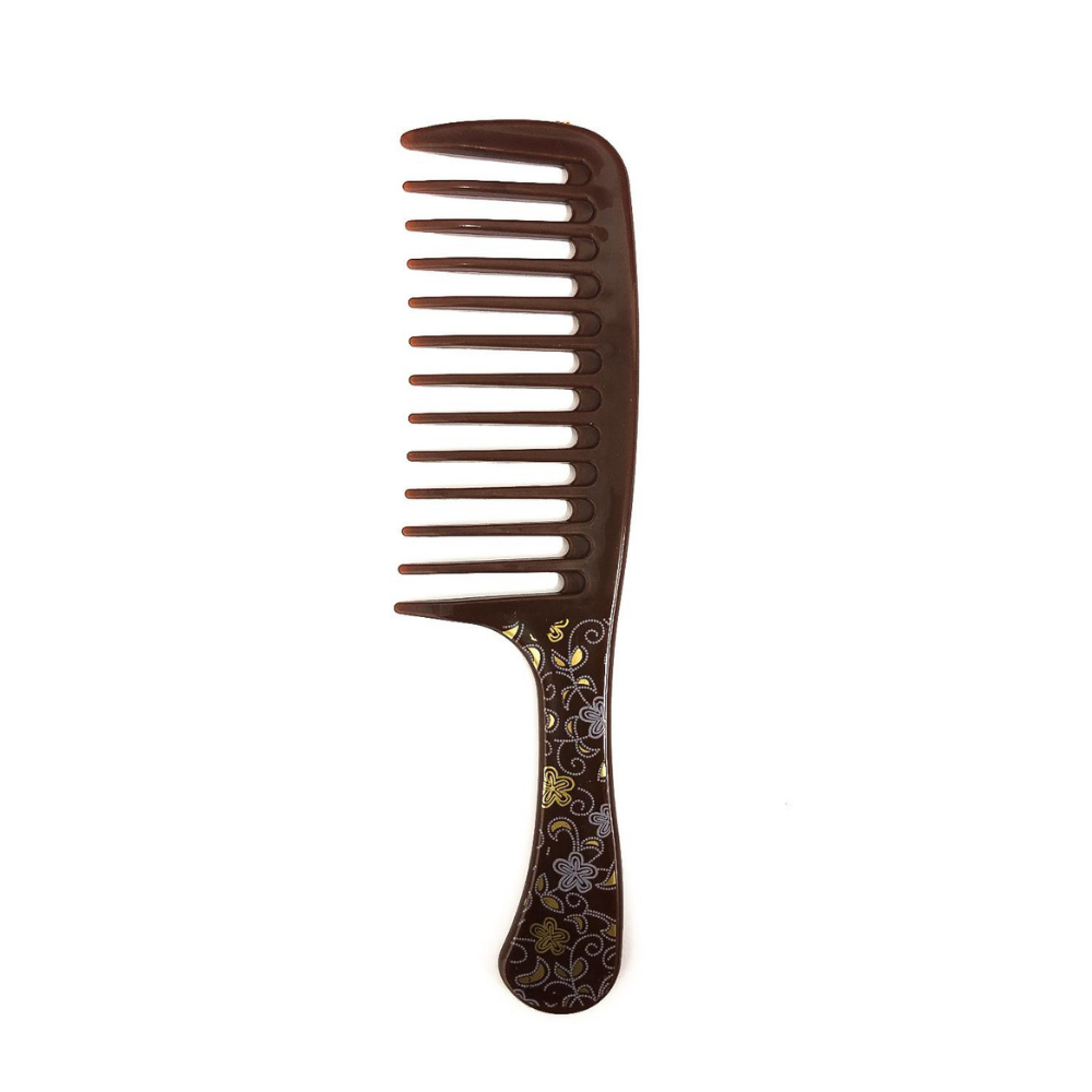 Wide Tooth Hair Comb Brown