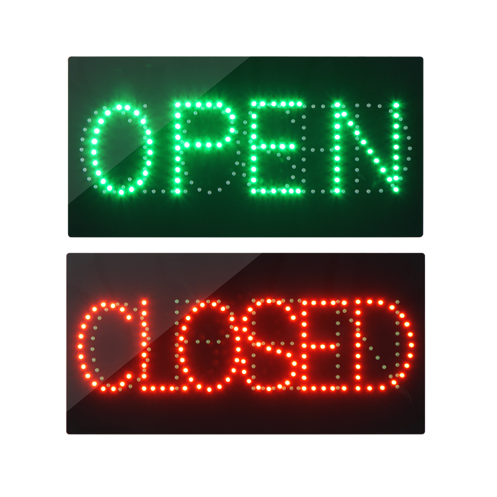9x19 Inch LED Sign Light Box – Custom Company Logo Display, OPEN/CLOSED Advertising Board
