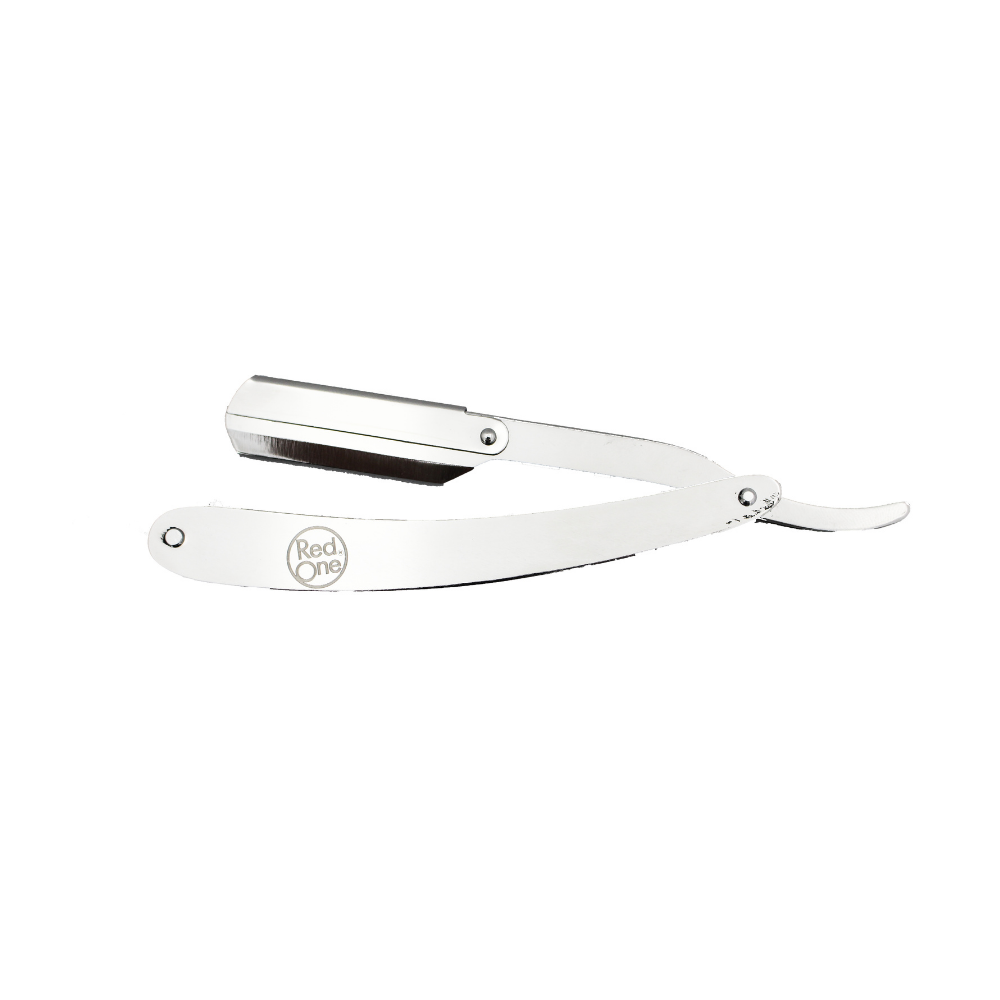 RedOne Straight Cut Throat Shaving Razor Barber Salon Cap (Steel)