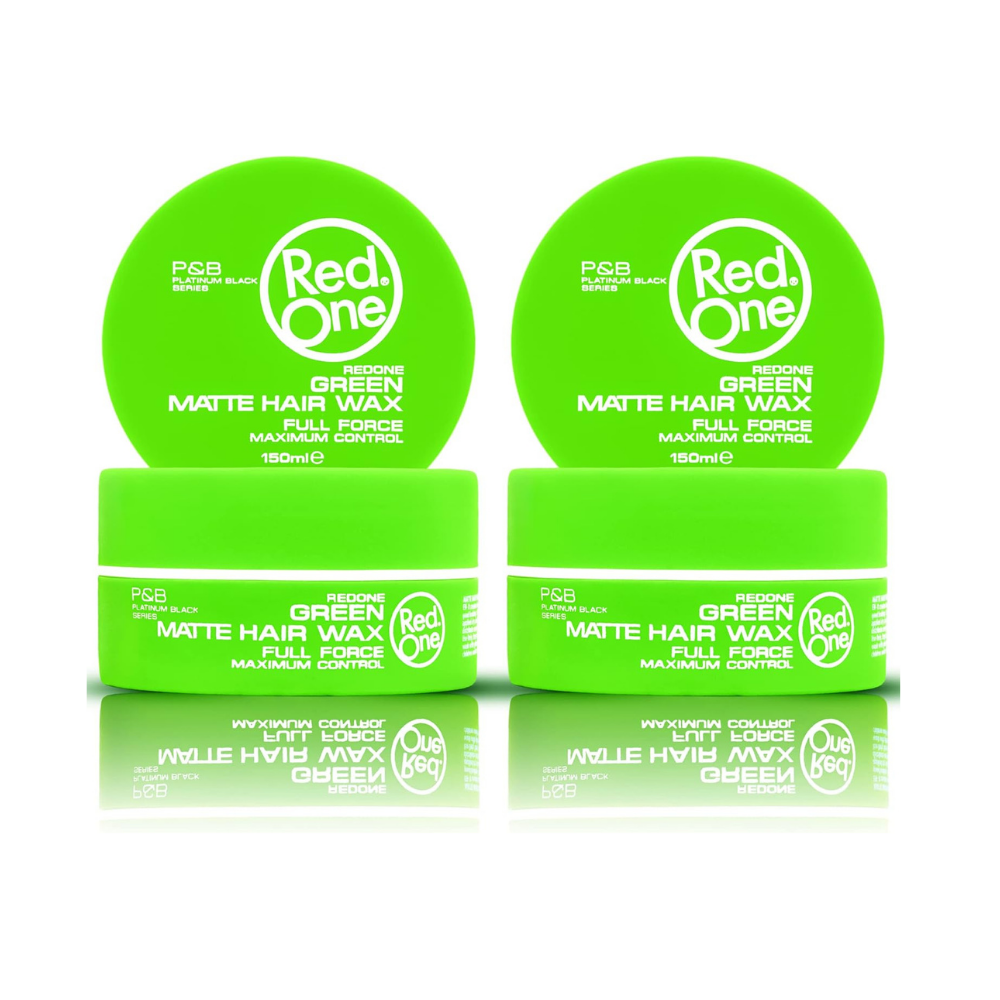 2 x RedOne Green Matte Hair Styling Wax Full Force | 150 ml | Red One Wax