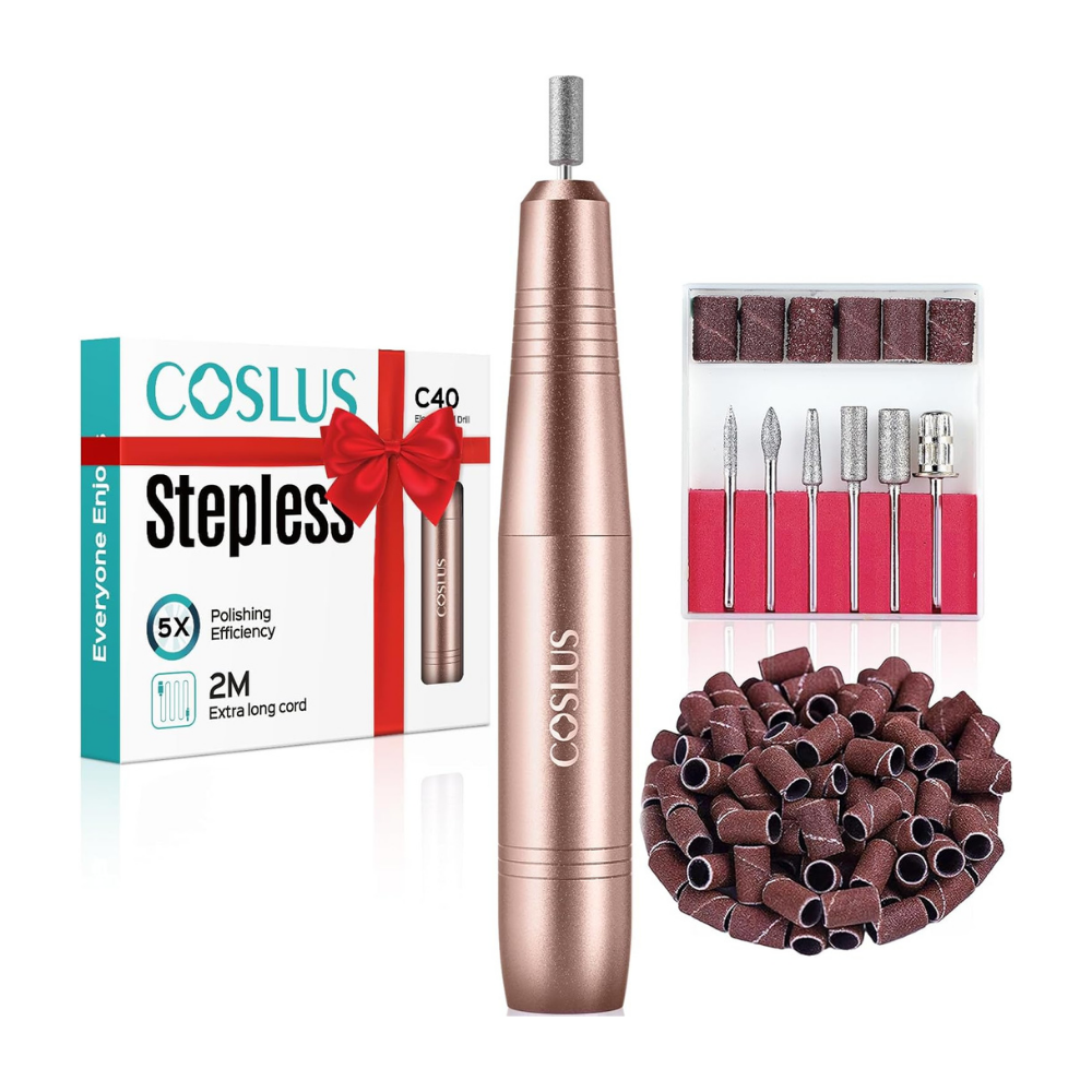 NBHS Gold Portable Electric Nail Drill Machine – Manicure & Pedicure Kit