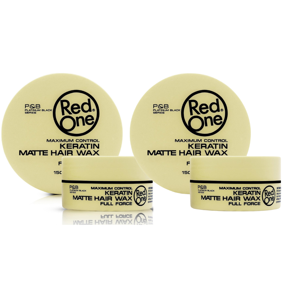 2 x RedOne Keratin Matte Hair Styling Wax Full Force | 150 ml | Red One Wax