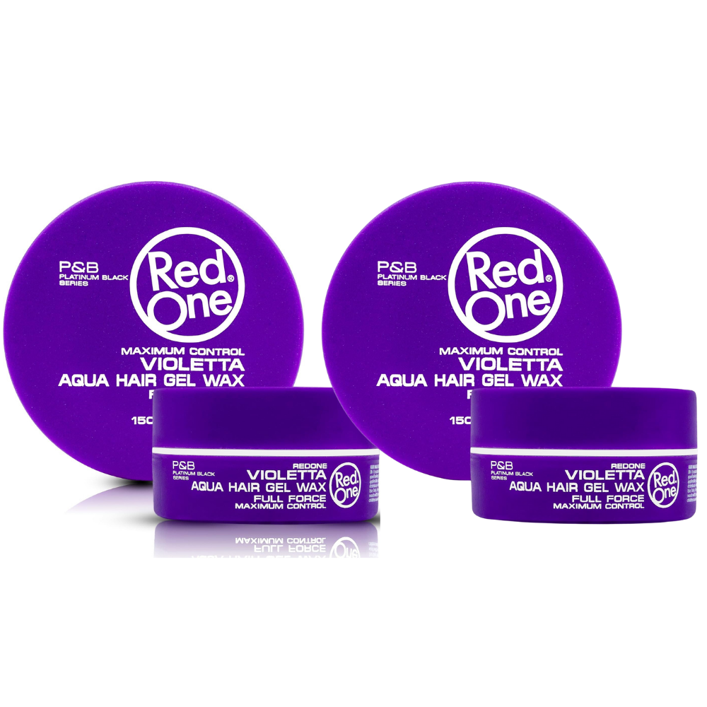 2 x RedOne Purple Aqua Hair Styling Wax Full Force | 150 ml | Red One Wax