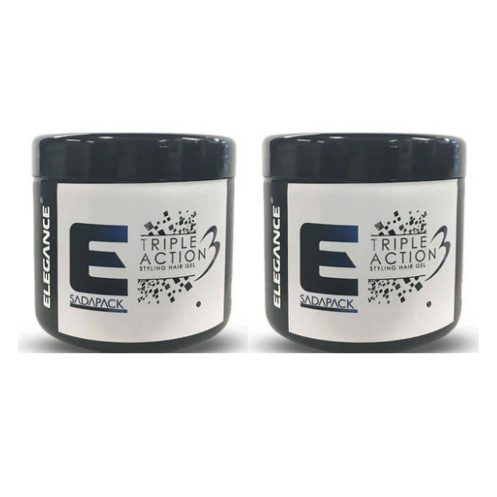 3x Elegance Triple Action Hair Gel – 500ml Grey