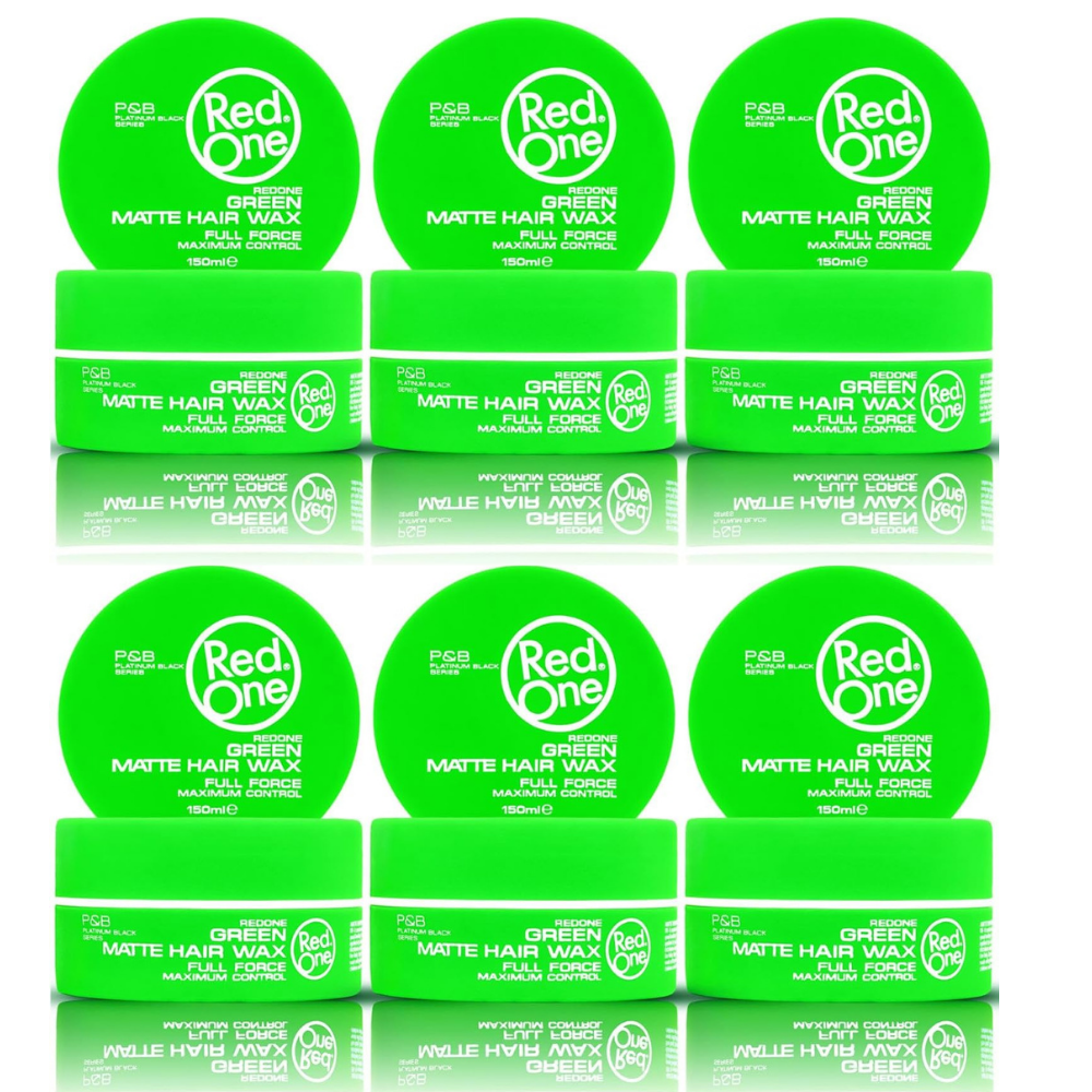 6x RedOne Green Hairstyling Wax full force Red One 150ml