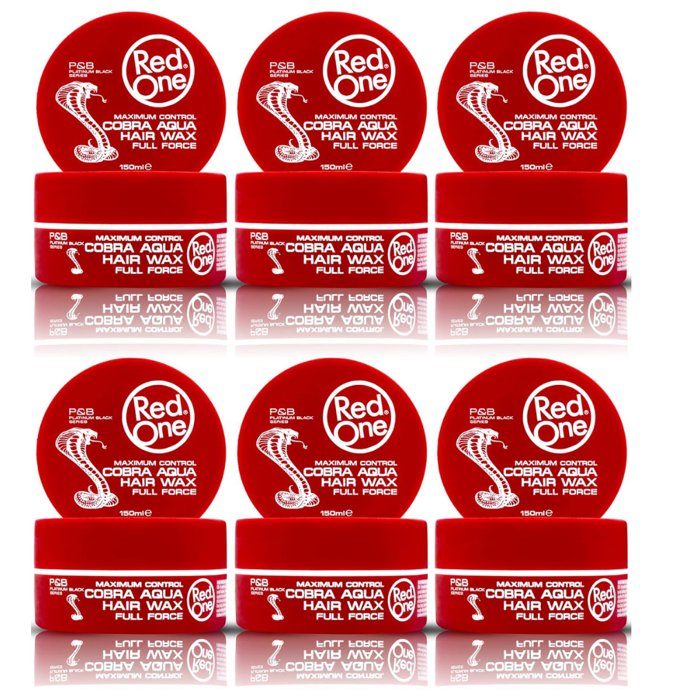 6x RedOne Cobra Hairstyling Wax full force Red One 150ml