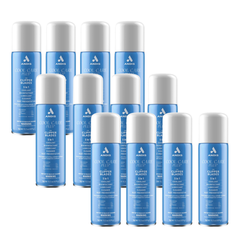 12x Andis Cool Care Plus 5 In 1 Blade Care Barber Disinfectant - 439G