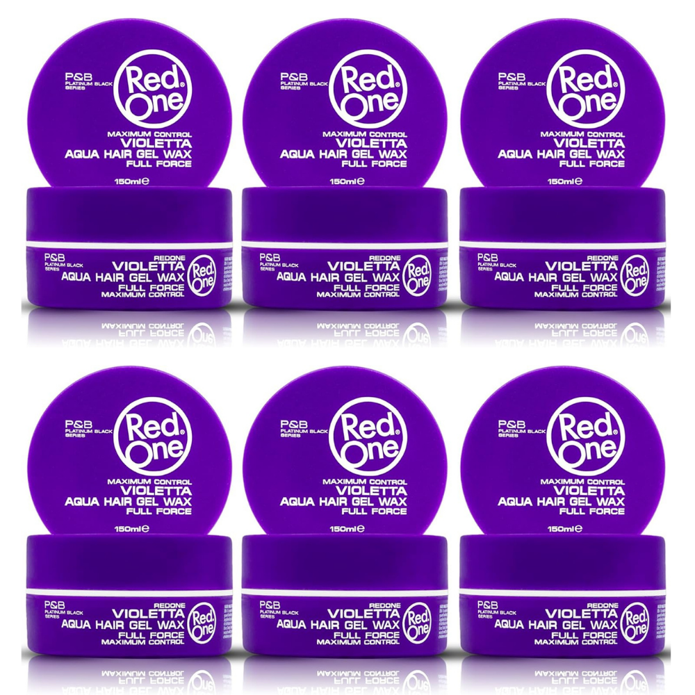 6x RedOne Purple Hairstyling Wax full force Red One 150ml