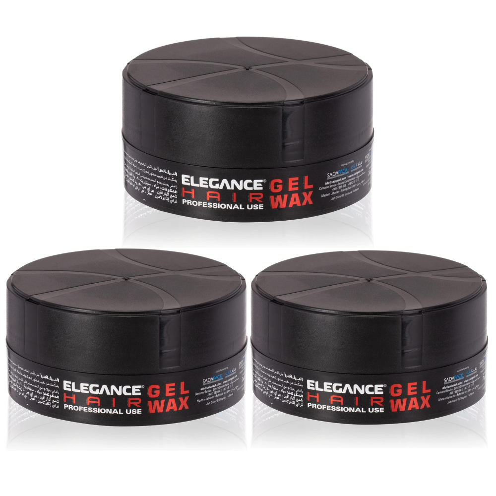 3x Elegance Hair Gel Wax – 150ml Red for Strong Hold & High Shine