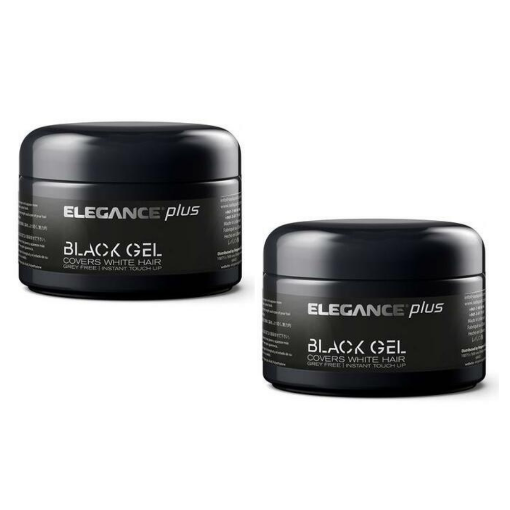 3x Elegance Hair Color Wax Gel - Black