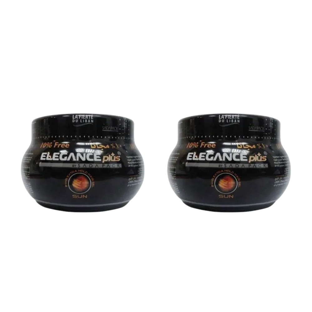 3x Elegance Plus 24HR Extra Hold Hair Styling Gel Sun 500ml