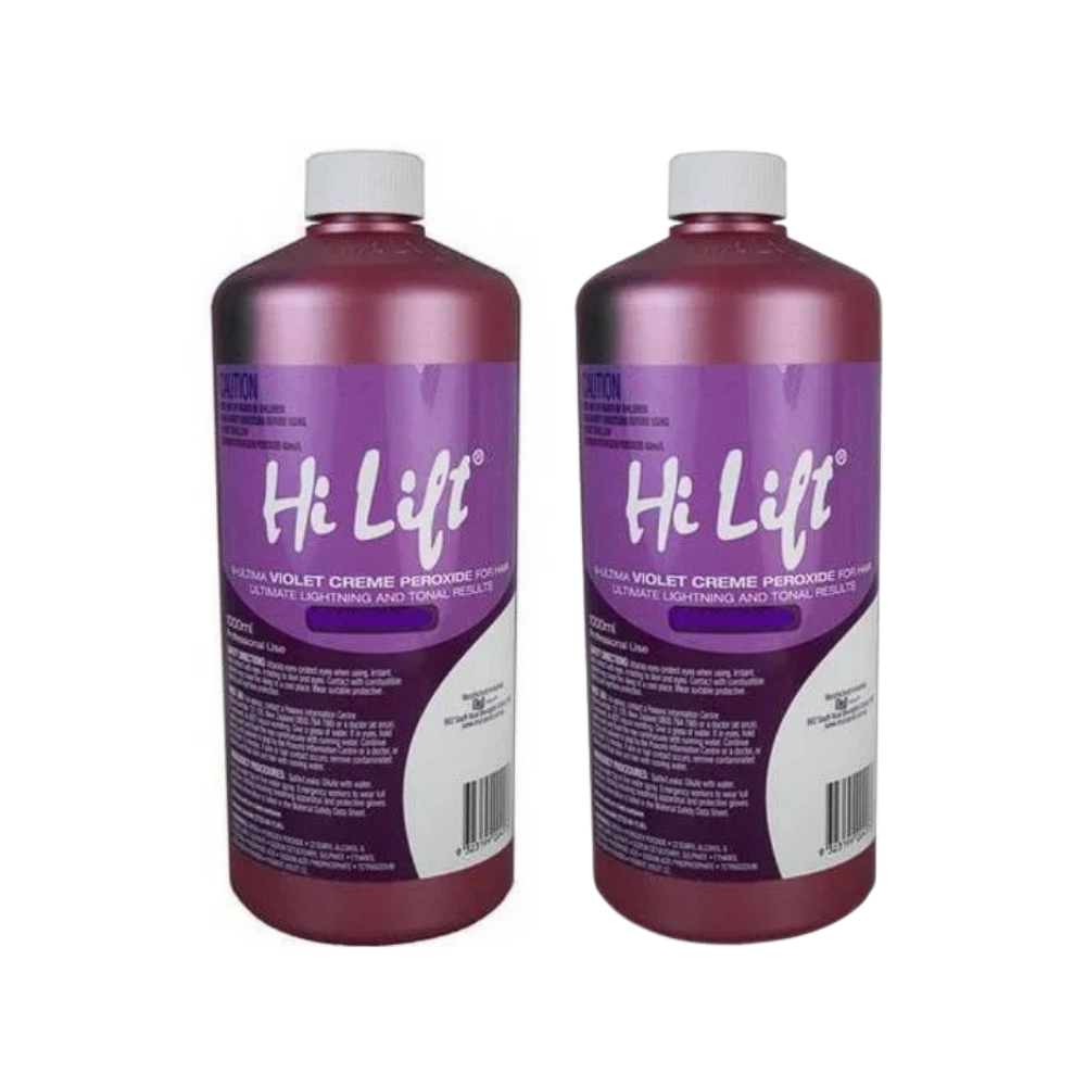 2x Hi Lift Violet 20 Vol 6% Cream Peroxide 1L