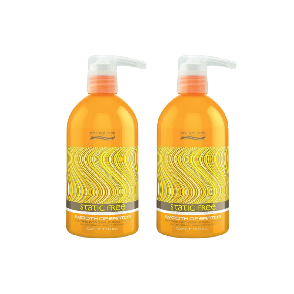 2x Natural Look Static Free Smooth Operator 500 ML