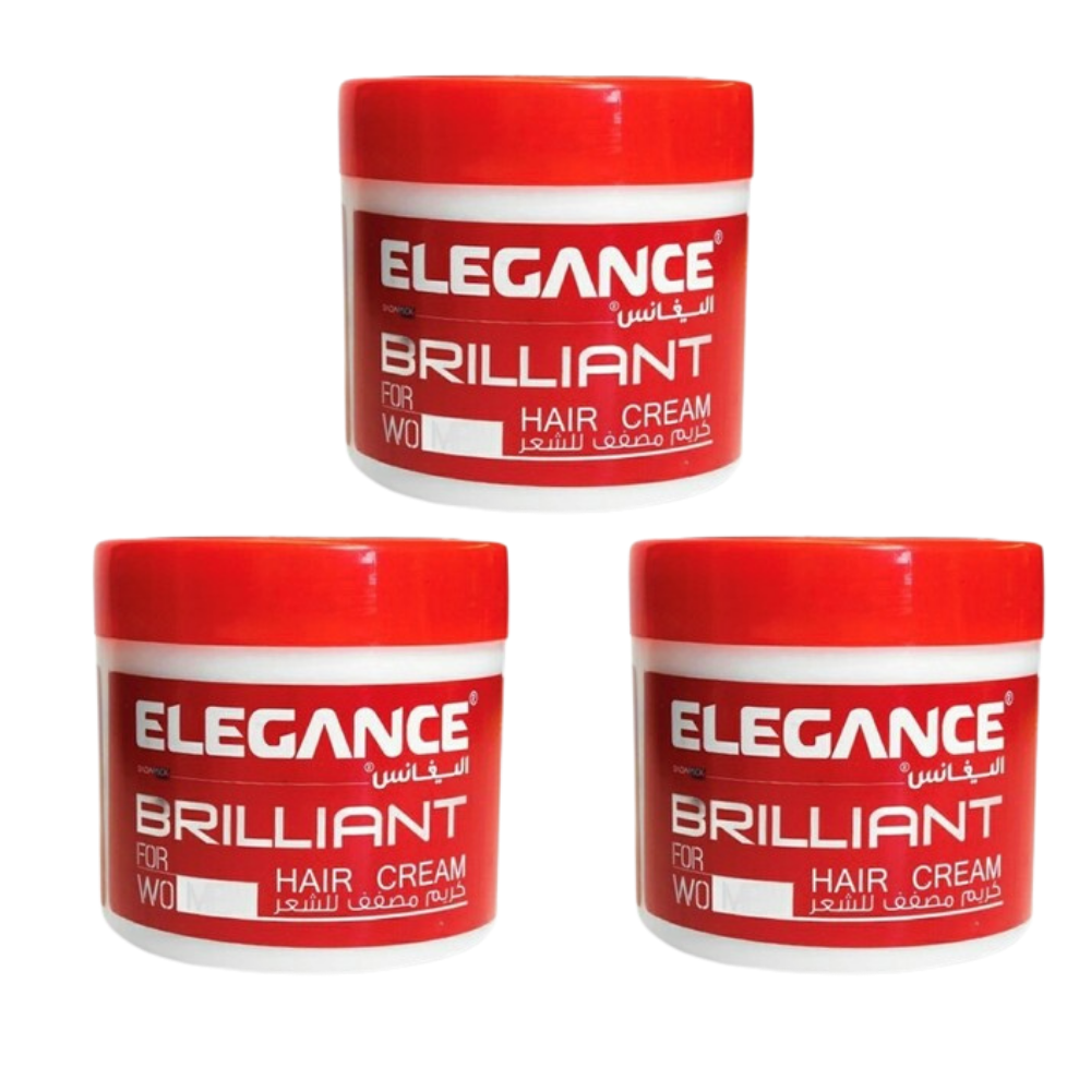 3x Elegance Brilliant Hair Cream Hair Styling Gel - 250ml