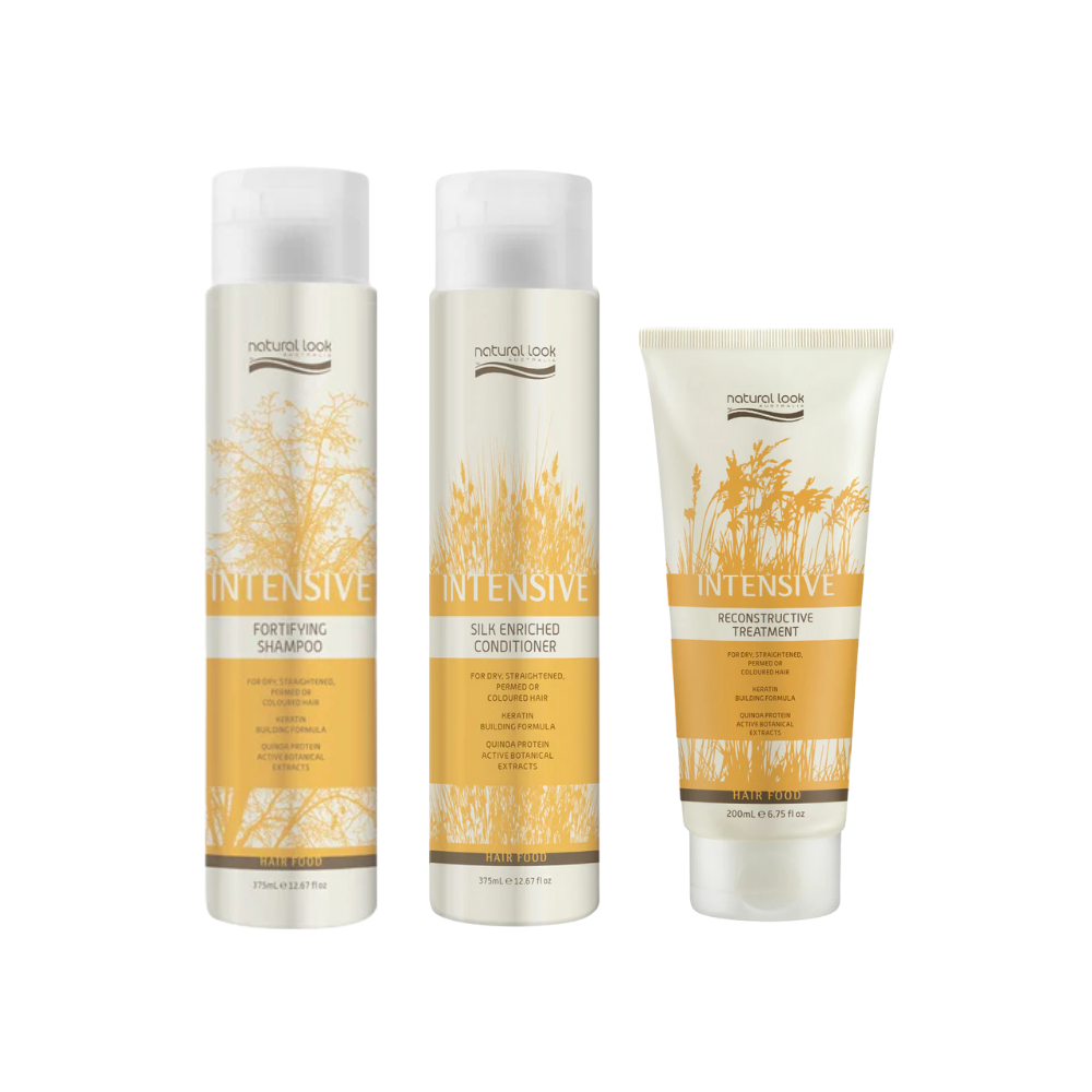 Natural Look Fortifying 375ML Bundle Shampoo Conditioner Treatment Leave In