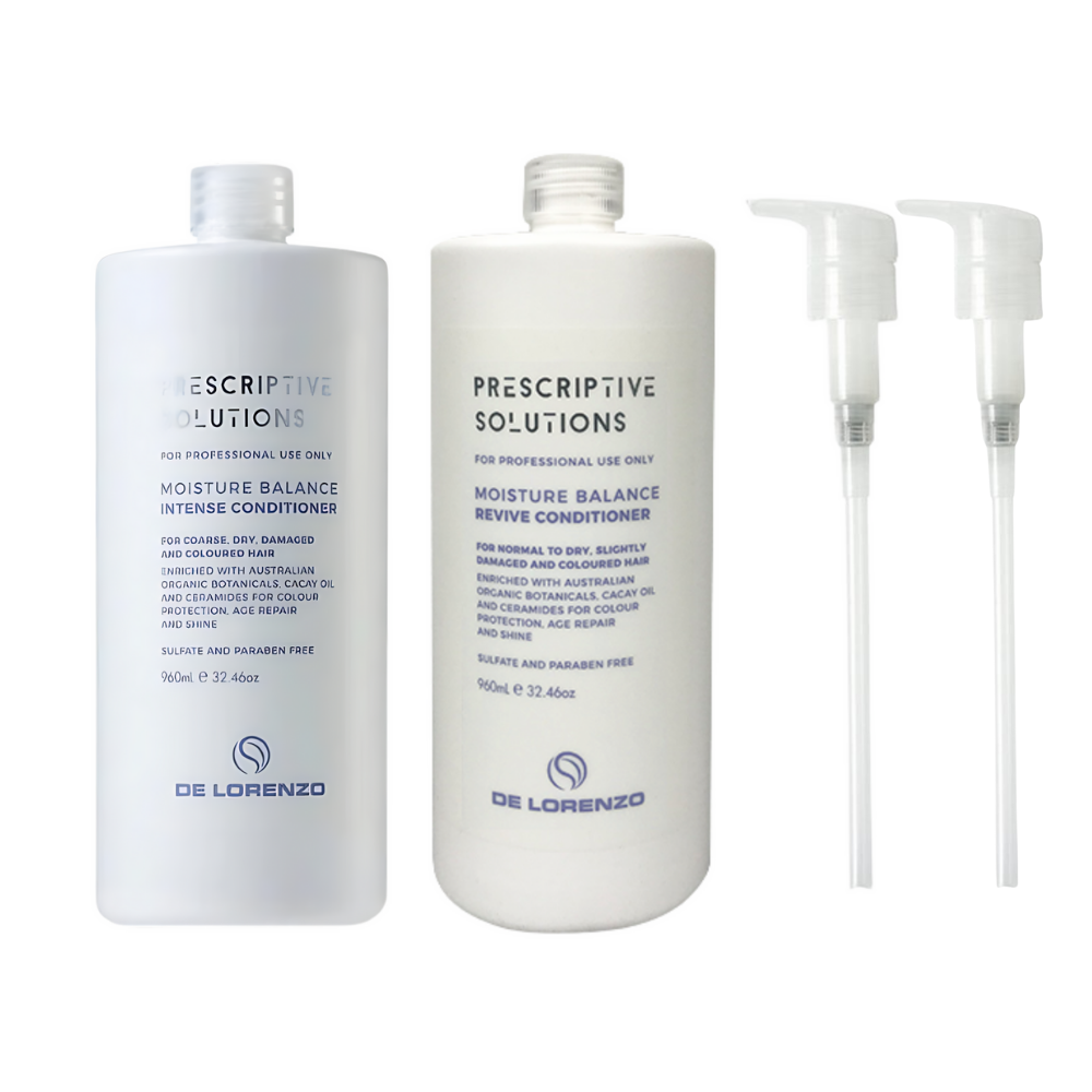 De Lorenzo Moisture Balance Shampoo 960 Ml And ReviveConditioner 960 Ml+ Pumps