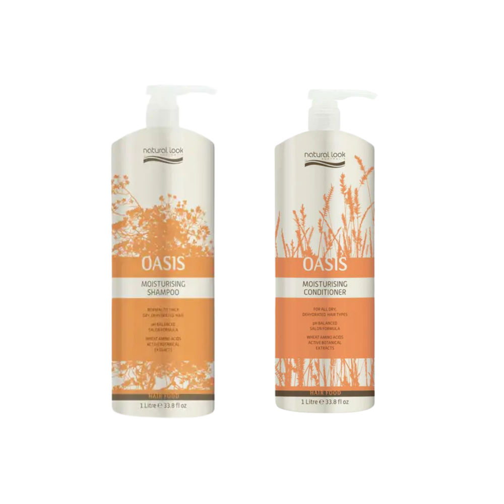 Natural Look Oasis Moisturising Shampoo&Conditioner 1L&PH Hair Moisturising Cream 500 ML