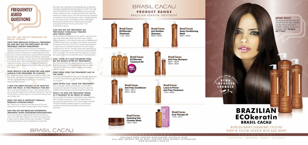 Brasil Cacau Brazilian Eco Keratin Treatment 110Ml Kit