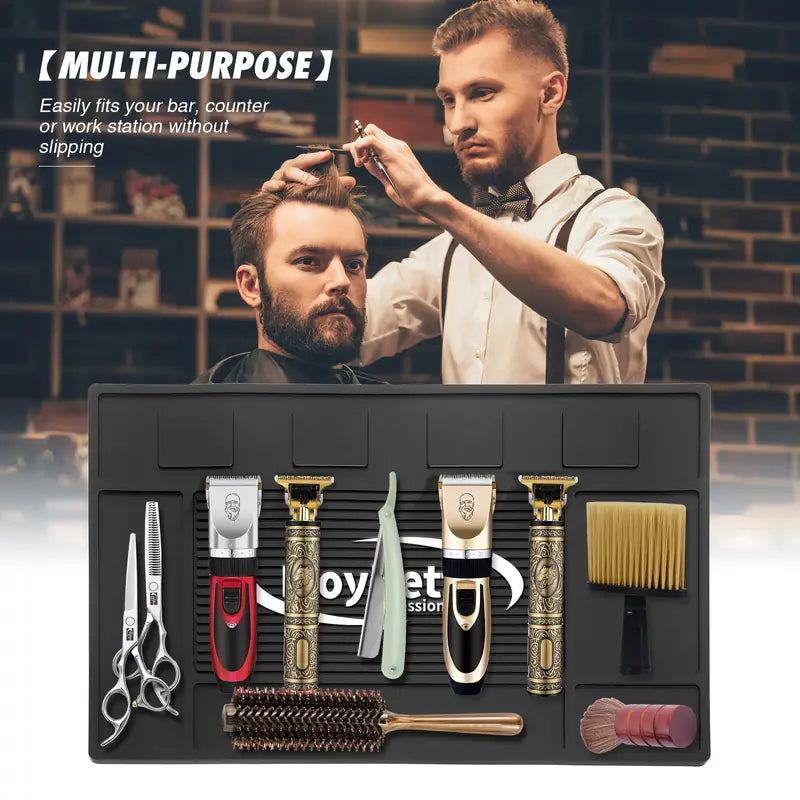 BarberShop Hair Cutting Barber Tools Mat Magnet Non Slip Mat