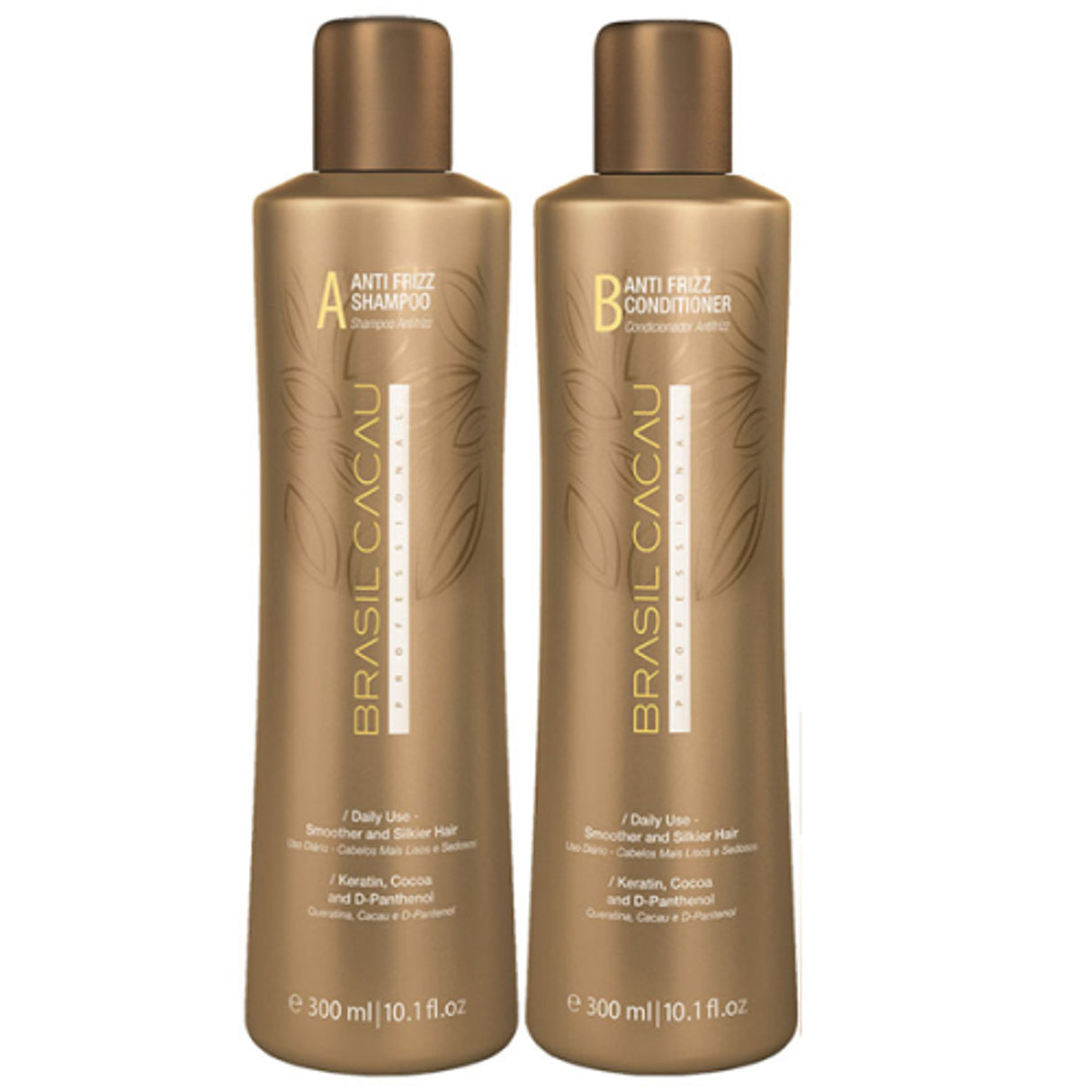 Brasil Cacau Anti Frizz  Shampoo & Conditioner 300ml Bundle