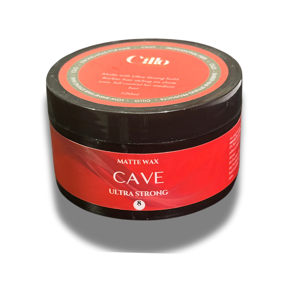 Cillo Cave Red Hair Matte Styling Wax – 100ml for Extra Strong Hold & 100% Matte Finish