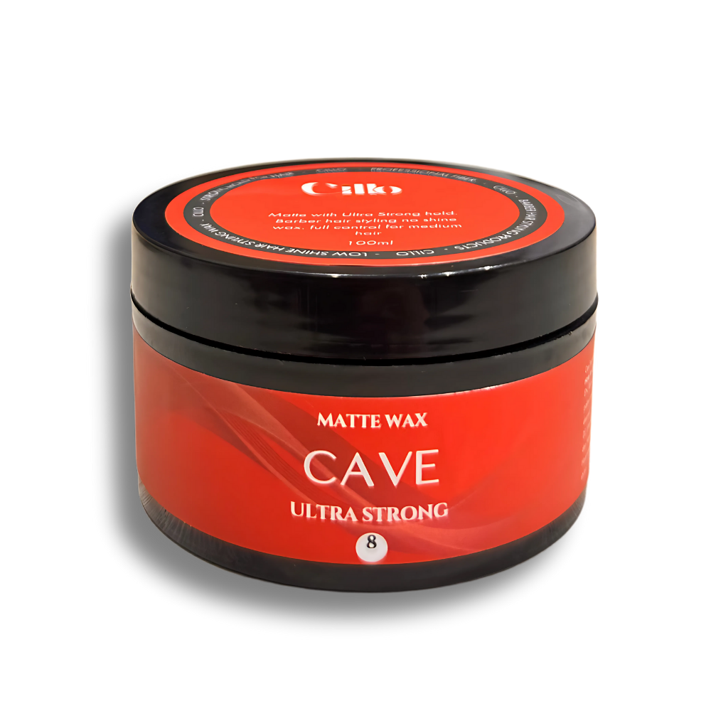 Cillo Cave Red Hair Matte Styling Wax – 100ml for Extra Strong Hold & 100% Matte Finish