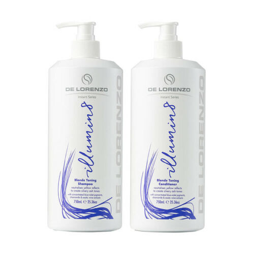De Lorenzo Illumin8 Blonde Toning Shampoo and conditioner 960ml Bundle