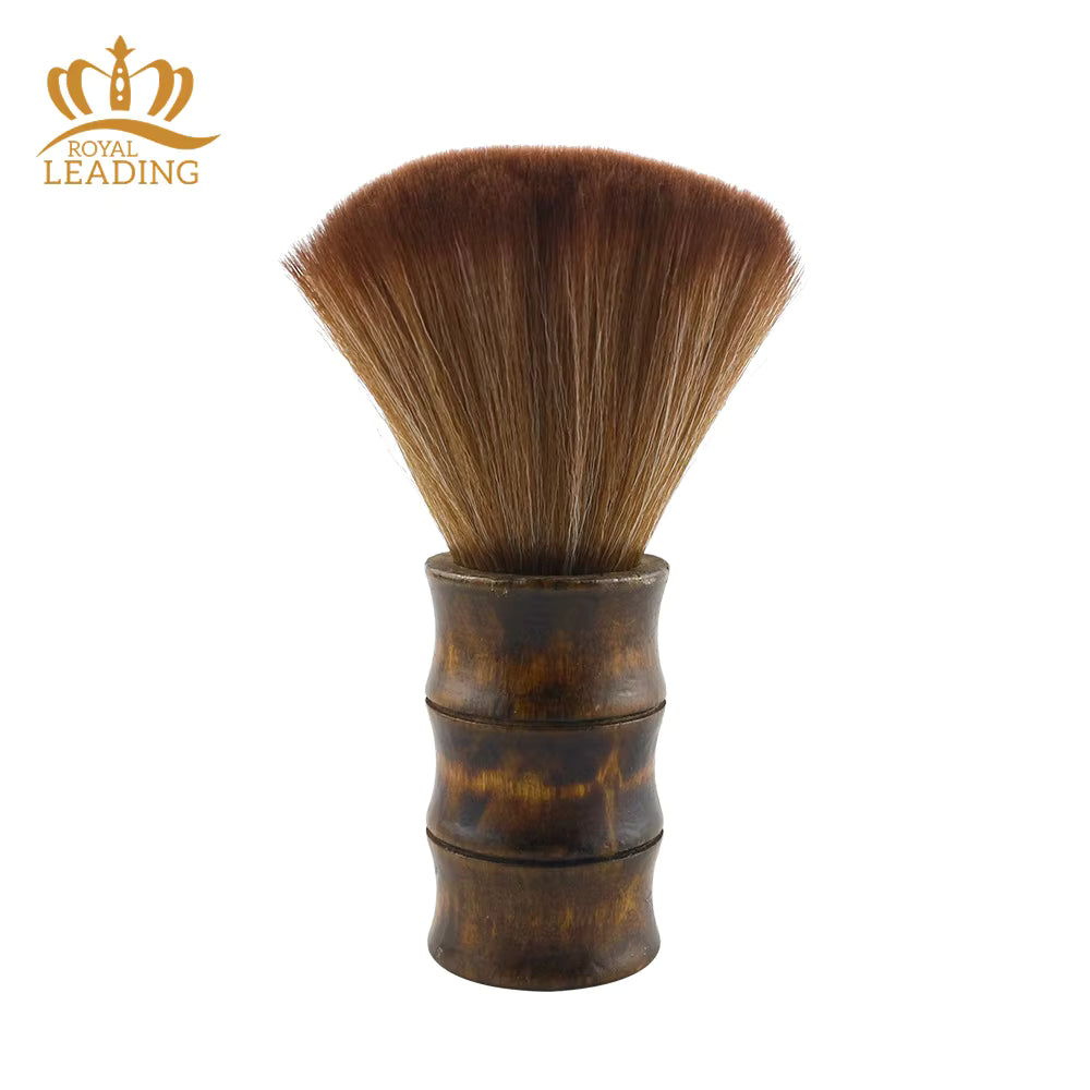 Professional Barber Neck Duster Brush – Soft Bristles Wooden Handle - S508