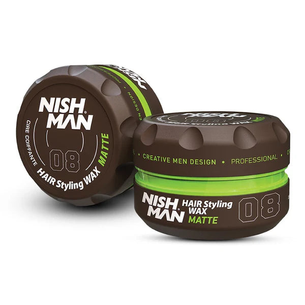 Nish Man Aqua Hair Styling Wax (08) Matte 150ml