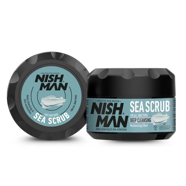 Nish Man Face & Body Sea Scrub 300ml