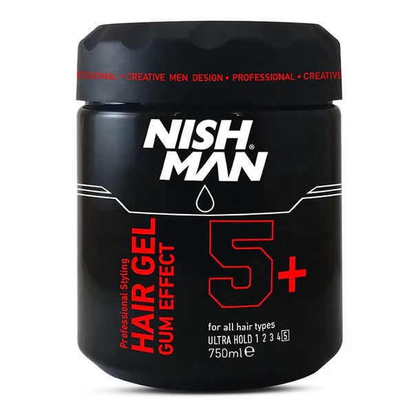 Nish Man Hair Styling Gel Gum Effect 5+ 750ml