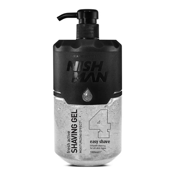 Nish Man Shaving Gel With Pump Clear 1000ml