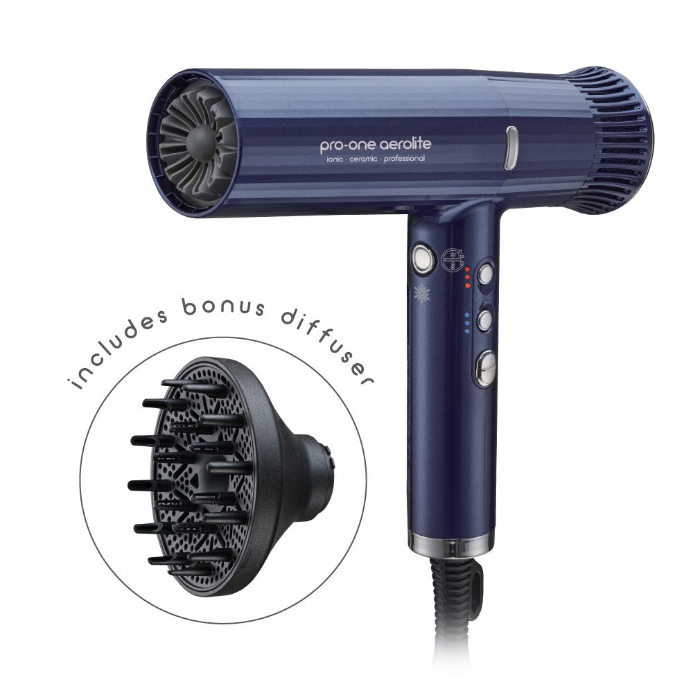 Pro-One Aerolite Hairdryer - Blue Sapphire Pro One