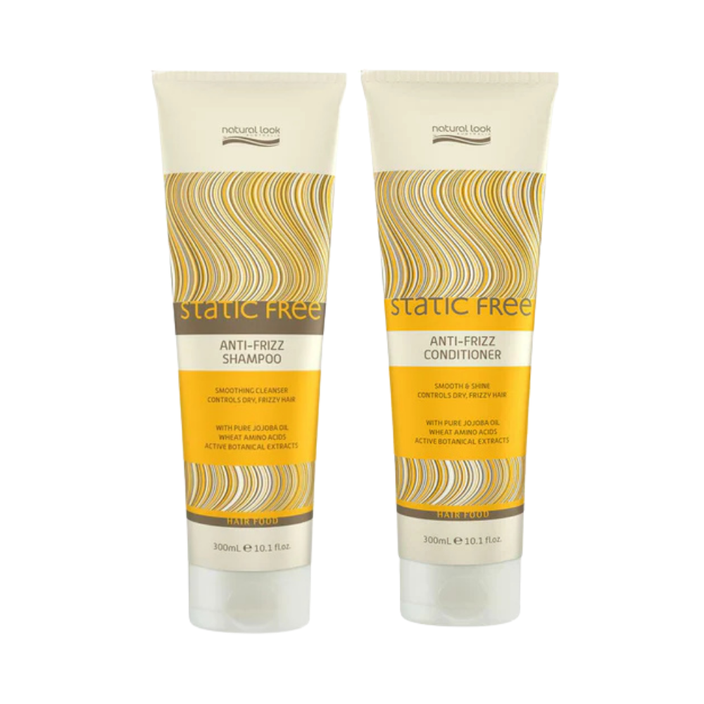 Natural Look Static Free Anti-Frizz Shampoo&Conditioner 300ML&Reconstructive Mask 400ML& Smooth Operator 150ML&Shine Spritz 125ML&Argan Oil Hair Treatment 120ML&Shine Serum 50ML