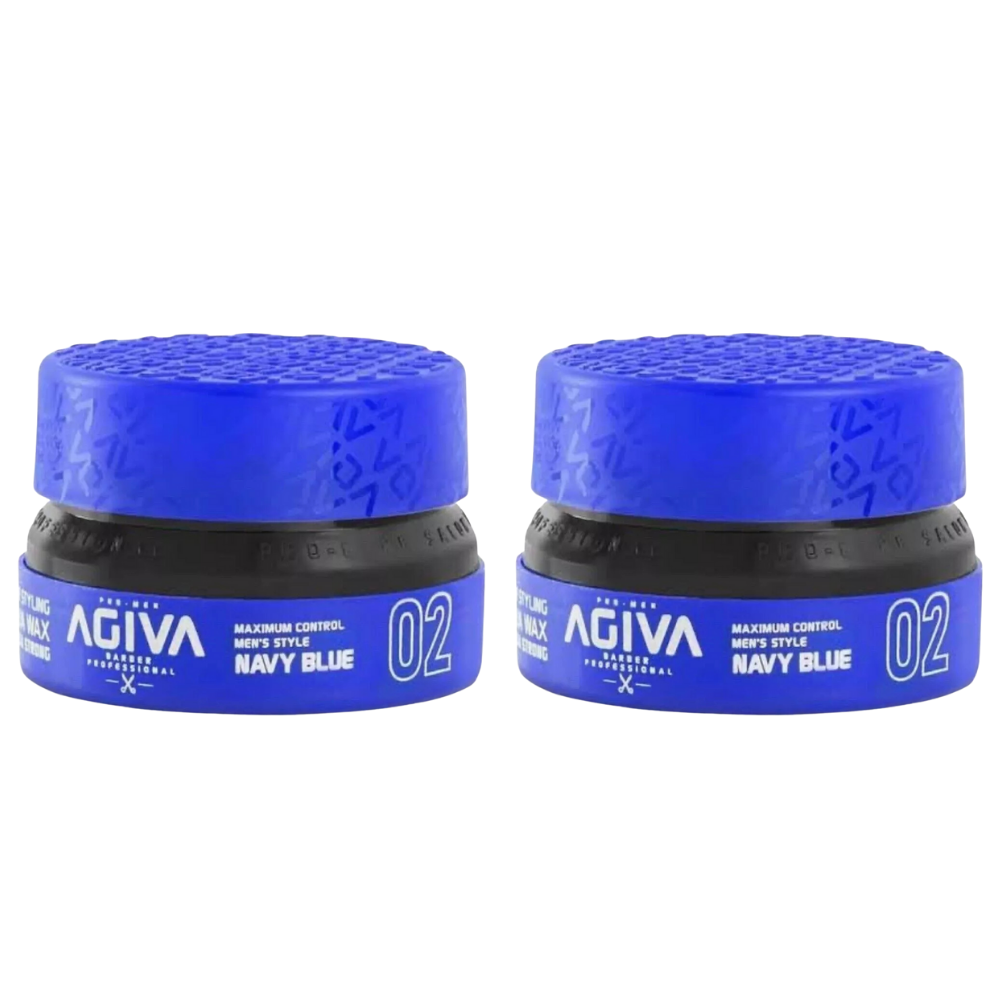 3x Agiva Aqua Hair Styling Wax 155ml - Blue