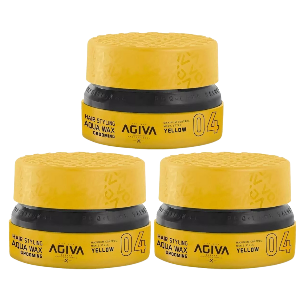 3x Agiva Clay Wax Grooming 04 - 155ml - Yellow