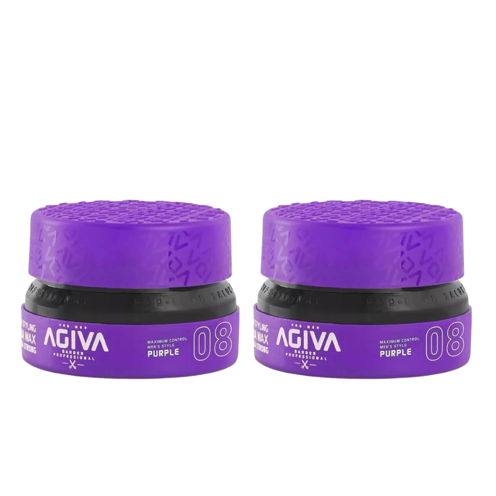 3x Agiva Styling Aqua Wax 08 Cool Bright - 155ml - Purple