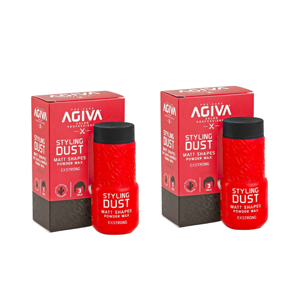 3x Agiva Dust Matt Shapes Hair Styling Powder Exstrong 03 20G