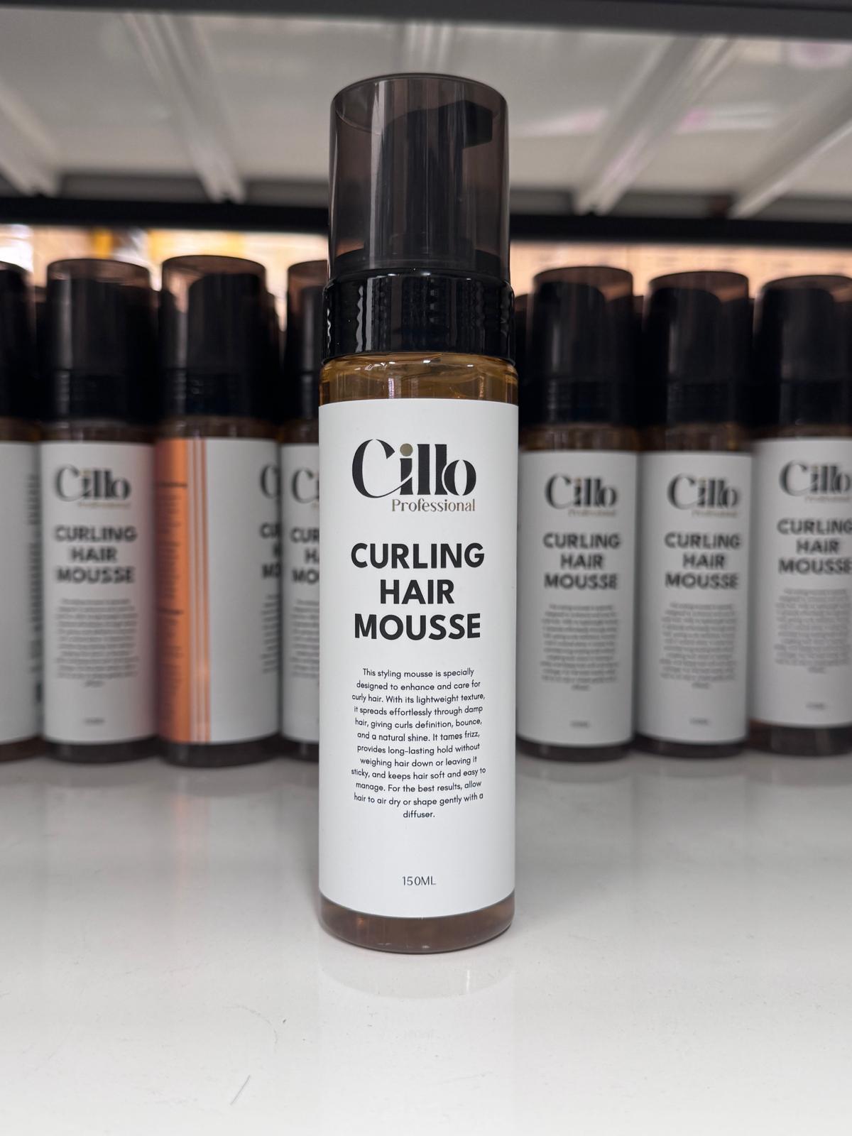 Cillo Professional Curling Hair Mousse 150ml – Defines Curls, Frizz Control