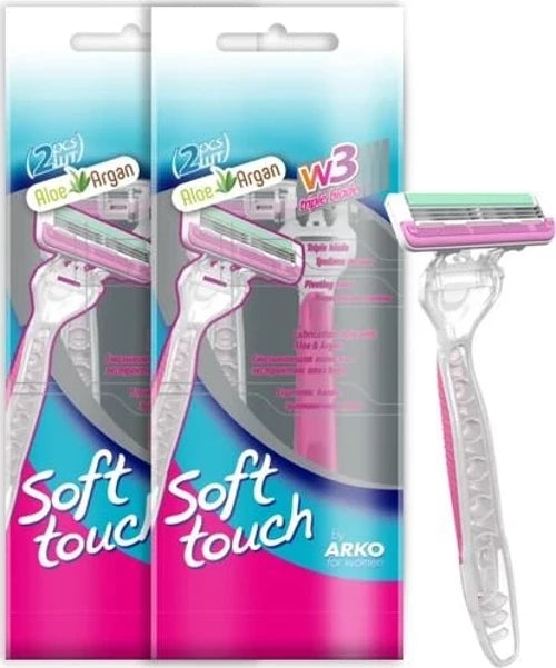 Arko Soft Touch Women’s Razor 2Pack – Smooth & Gentle Shave
