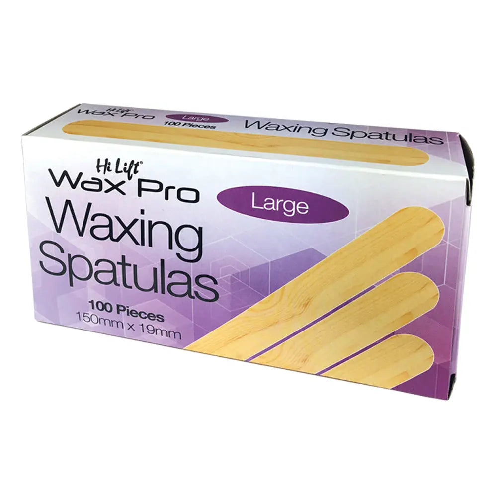 Hi Lift Wood Waxing Spatulas 100pk Large - 150mm x 19mm