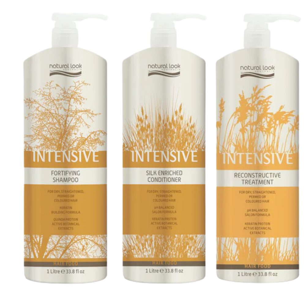 Natural Look Fortifying 1L Bundle Shampoo Conditioner Treatment Leave In